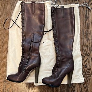 Reed krakoff brown leather with lace up